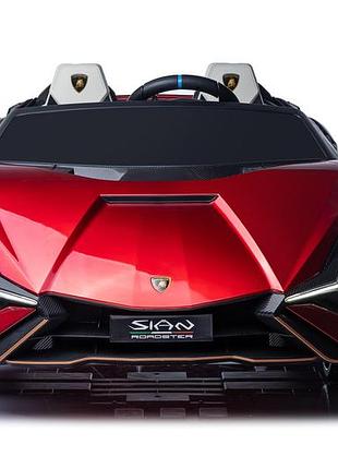 Детский электромобиль с покраской и функцией дрифта lamborghini sian (qls-6988r)