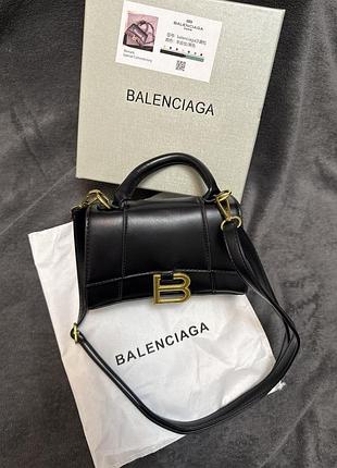 Сумка для жінок balenciaga hourglass чорна, маленька
