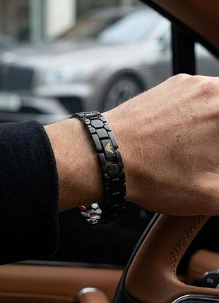 Чоловічий браслет armani, браслет армані на подарунок хлопцю, чоловічий брендовий браслет на руку