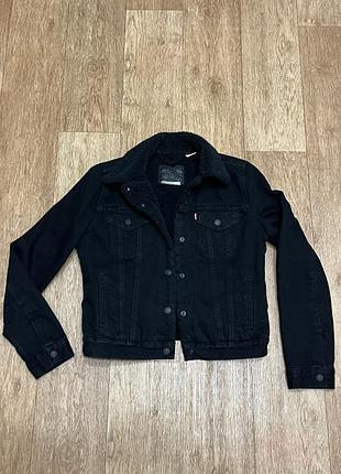 Куртка джинсовая levi's sherpa trucker на шорпе