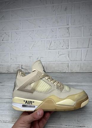 Модные кроссовки off-white x nike air jordan 4 retro