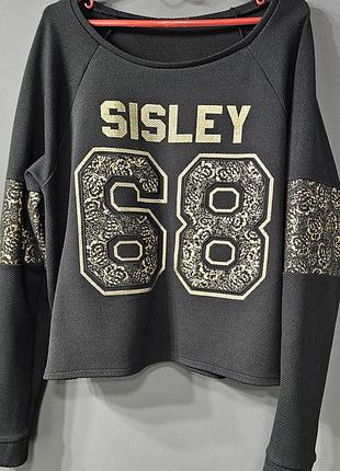 Кофта жіноча sisley сіра з принтом 68