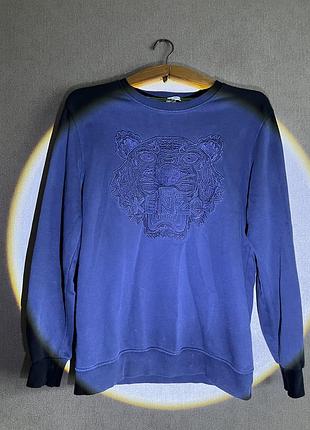 Світшот кофта kenzo tiger sweatshirt blue