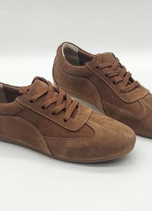 Sneakers master находка!! универсальные женские коричневого цвета замшевые кроссовки кеды 38