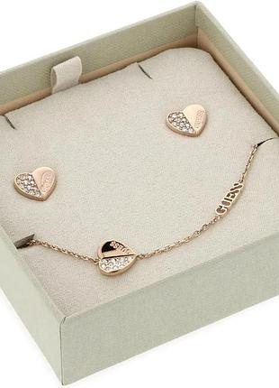 Комплекти для жінок guess кольє + сережки, золотистий