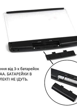 Світильник led-панель для читання, компактний, на батарейках aaa 3