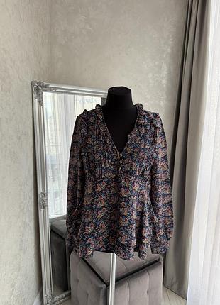 Блуза sezane 100% шовк