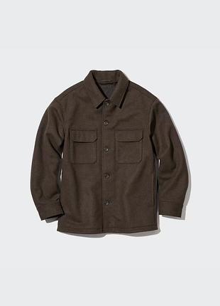 Сорочка чоловіча uniqlo коричнева розмір l