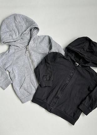 Худі для дітей h&m на замку, сіре та чорне