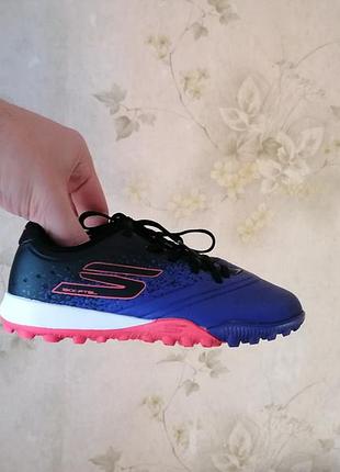 Сороконожки skechers razor 1.5 gold tf фиолетовые на стопу 18 см