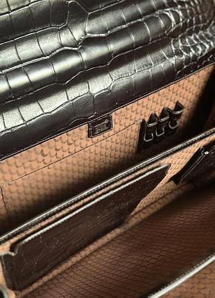 Портфель montblanc black alligator embossed 5