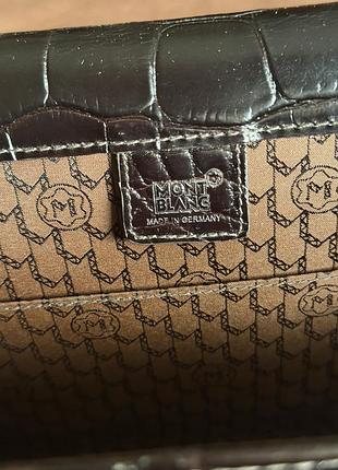 Портфель montblanc black alligator embossed 6