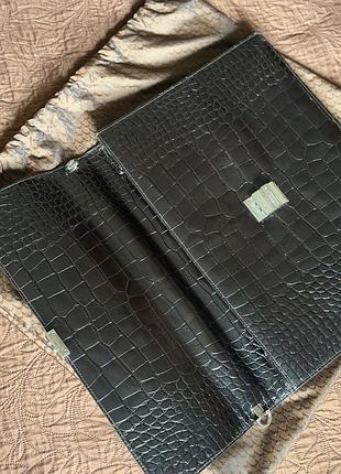 Портфель montblanc black alligator embossed 4