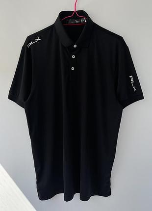 Чоловіче спортивне поло rlx ralph lauren / чорне чоловіче поло спортивне m
