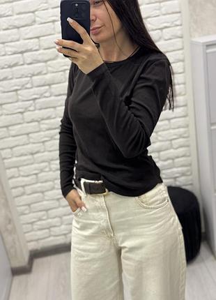 Лонгслів massimo dutti шоколадний 2