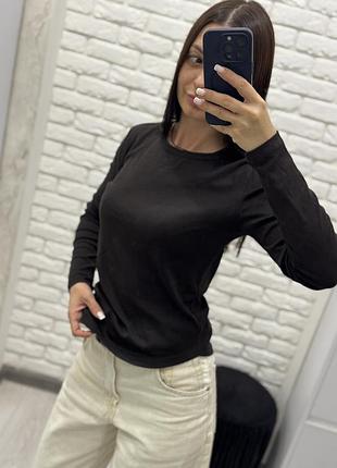 Лонгслів massimo dutti шоколадний 5