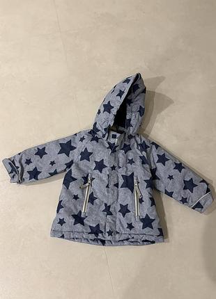 Куртка дитяча h&m для хлопчиків сіра із зірками