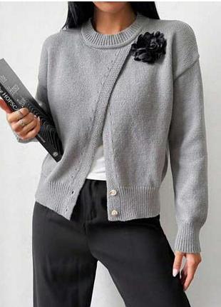 Светр-кардиган, shein, m