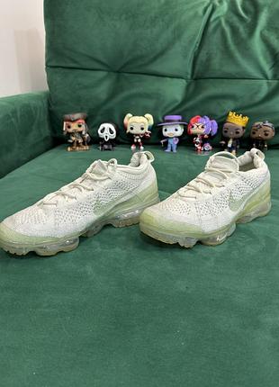 Кросівки nike air vapormax flyknit у світлому оливково-м'ятному відтінку