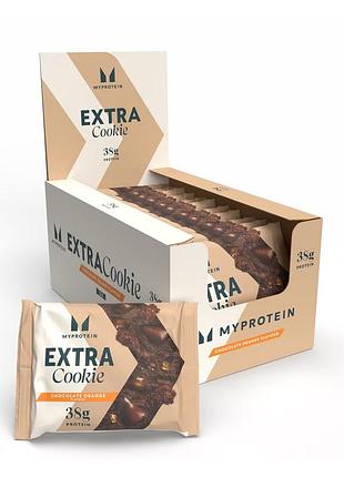 Протеиновое печенье myprotein extra cookie 38 г белка, шоколадно-апельсиновый вкус, 12 × 75 г (900 г)
