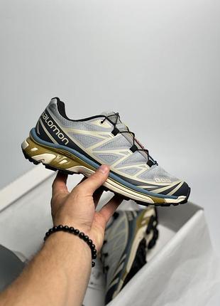 Кросівки salomon xt-6 adv dover silver beige 🩶