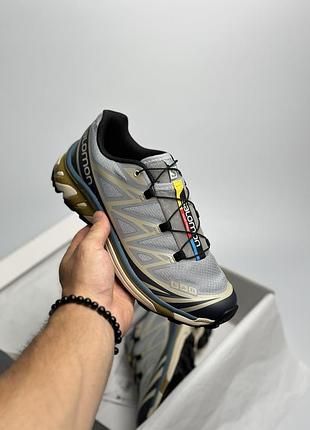 Кросівки salomon xt-6 adv dover silver beige 🩶 2