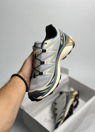 Кросівки salomon xt-6 adv dover silver beige 🩶 4