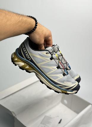 Кросівки salomon xt-6 adv dover silver beige 🩶 9