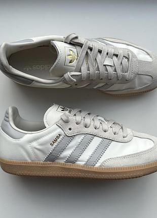 Кросівки жіночі adidas samba og білий/сірий, розмір 38, 23,5 см