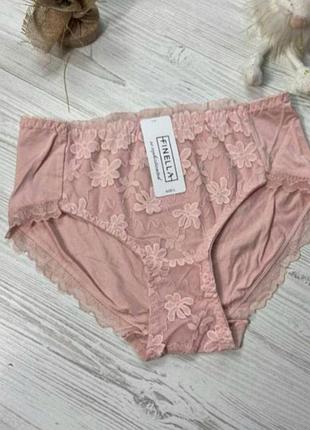 Трусики жіночі з візкози декоровані мереживом  finella розмір l   90395 🎀