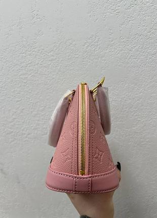 Сумка louis alma monogram empreinte vuitton leather pink 2