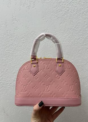 Сумка louis alma monogram empreinte vuitton leather pink 3