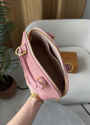 Сумка louis alma monogram empreinte vuitton leather pink 5