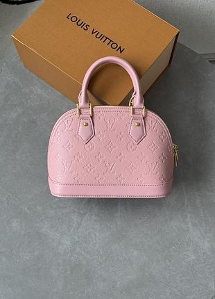 Сумка louis alma monogram empreinte vuitton leather pink