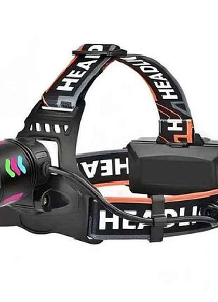Налобний ліхтар bl-8096-4 4кольлори світіння usb charge тм bailong
