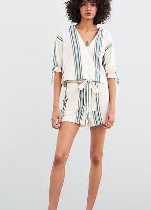 Трикотажный костюм от zara для женщин и девушек. костюм с шортами. костюм двойка. сейчас.zara. zara.