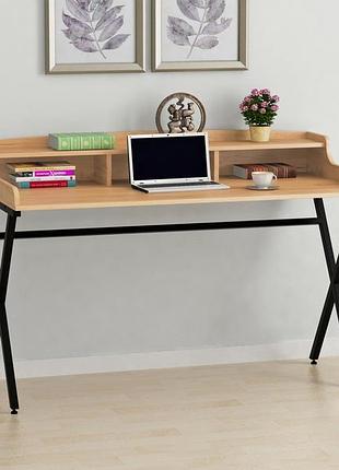 Письменный стол loft design l-10 дуб крафт золотой