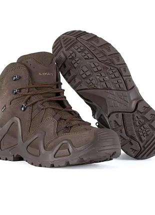 Тактические ботинки lowa zephyr gtx mid tf (dark brown) мк1 - оригинал 42.5