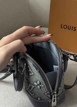 Сумка louis nano alma bag denim vuitton monogram 4