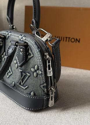 Сумка louis nano alma bag denim vuitton monogram 5