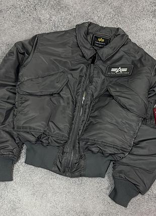Куртка чоловіча alpha industries cwu-45 vintage bomber ma-1 jacket сіра