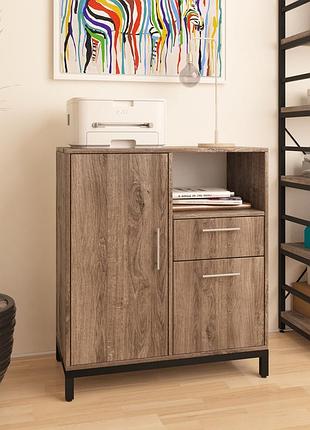 Тумба офісна l-800 combi loft design дуб палена