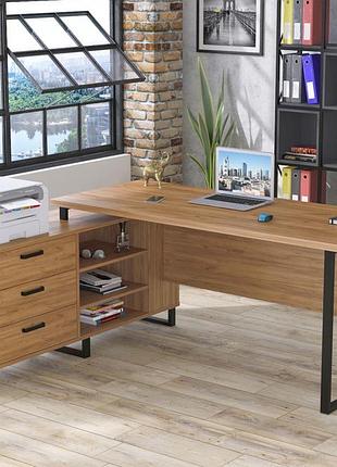 Стіл керівника нотаріус loft design дуб крафт золотий