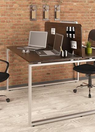 Двойной письменный стол loft design q-140 венге луизиана