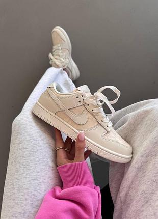 Бежеві кросівки унісекс nike sb dunk low wmns lace pack regal beige х данк 43