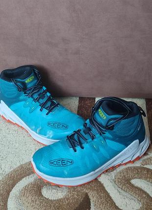 Черевики keen zionic mid wp fjord blue/evening primrose. 43р. для хайкінгу та трекінгу, з мембраною