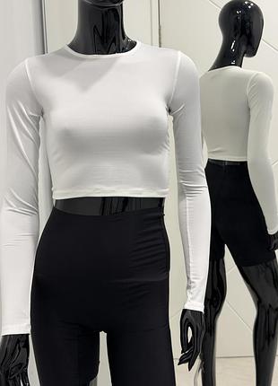 Лонгслів укорочений zara 5