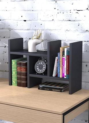 Надставка для стола ns-2 loft design, черный антрацит, полка-органайзер для рабочего места, из дсп
