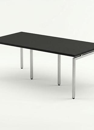 Стіл для переговорів q-200 loft design чорний st7 сріблястий
