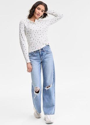 Женский вафельный лонгслив henley levi's 3